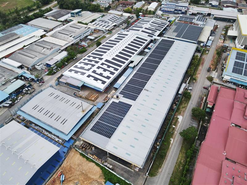 Solar panel installation Melaka Plant